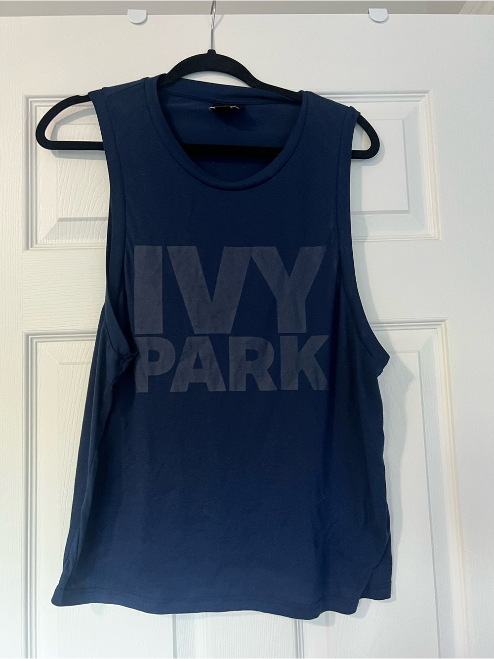 IVY PARK Navy Logo Muscle Tank